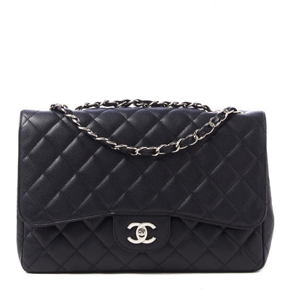 Chanel Caviar Quilted Jumbo Single Flap Black 1 of 10