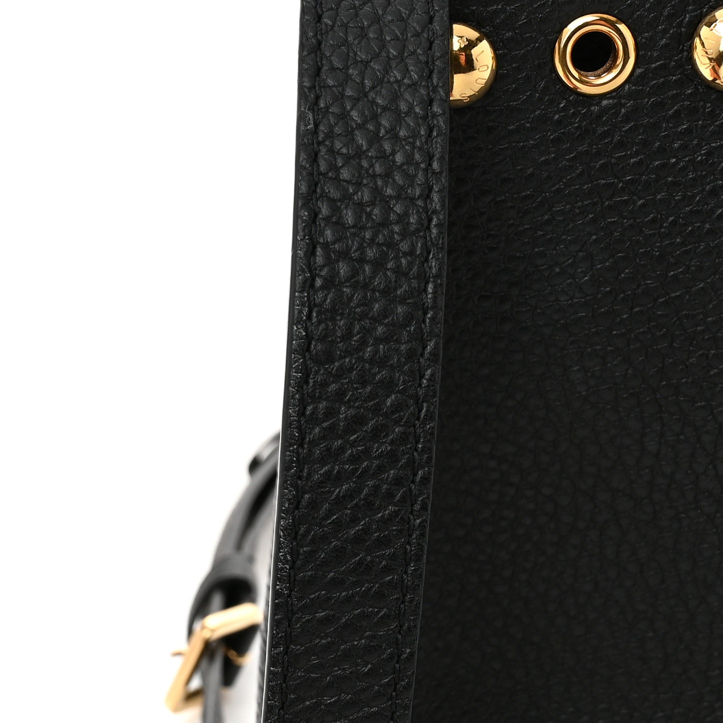 Taurillon Studded Capucines PM Black
