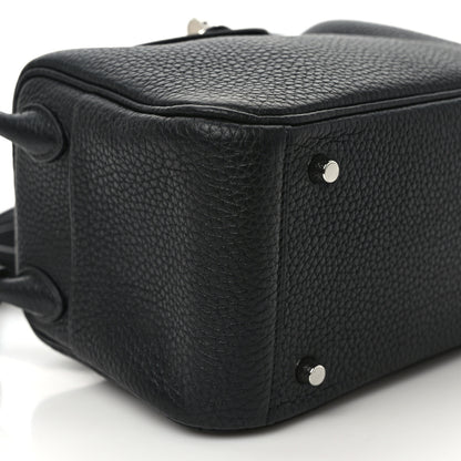 Hermes Taurillon Clemence Mini Lindy 20 Black 7 of 9