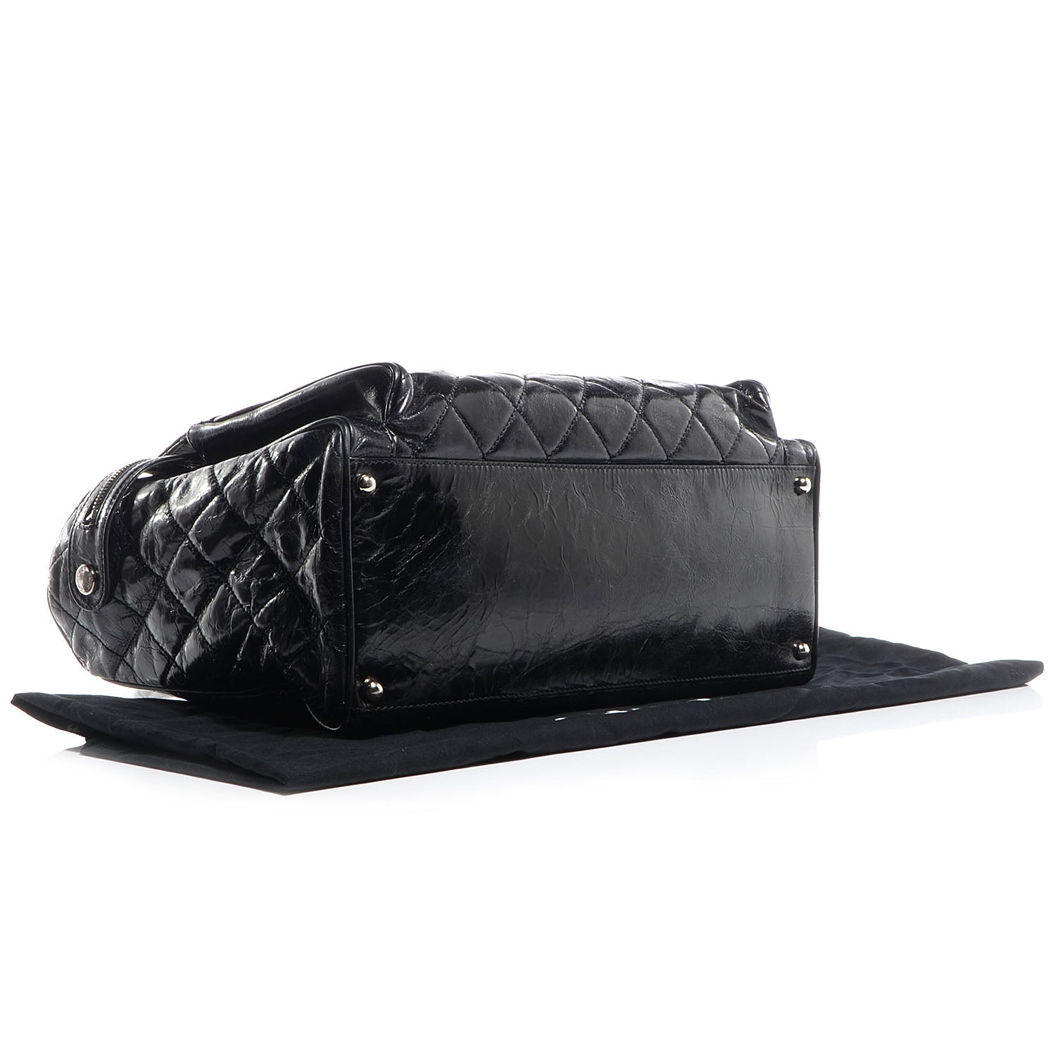 Chanel Glazed Calfskin New Portobello Large Tote Black 4 of 8