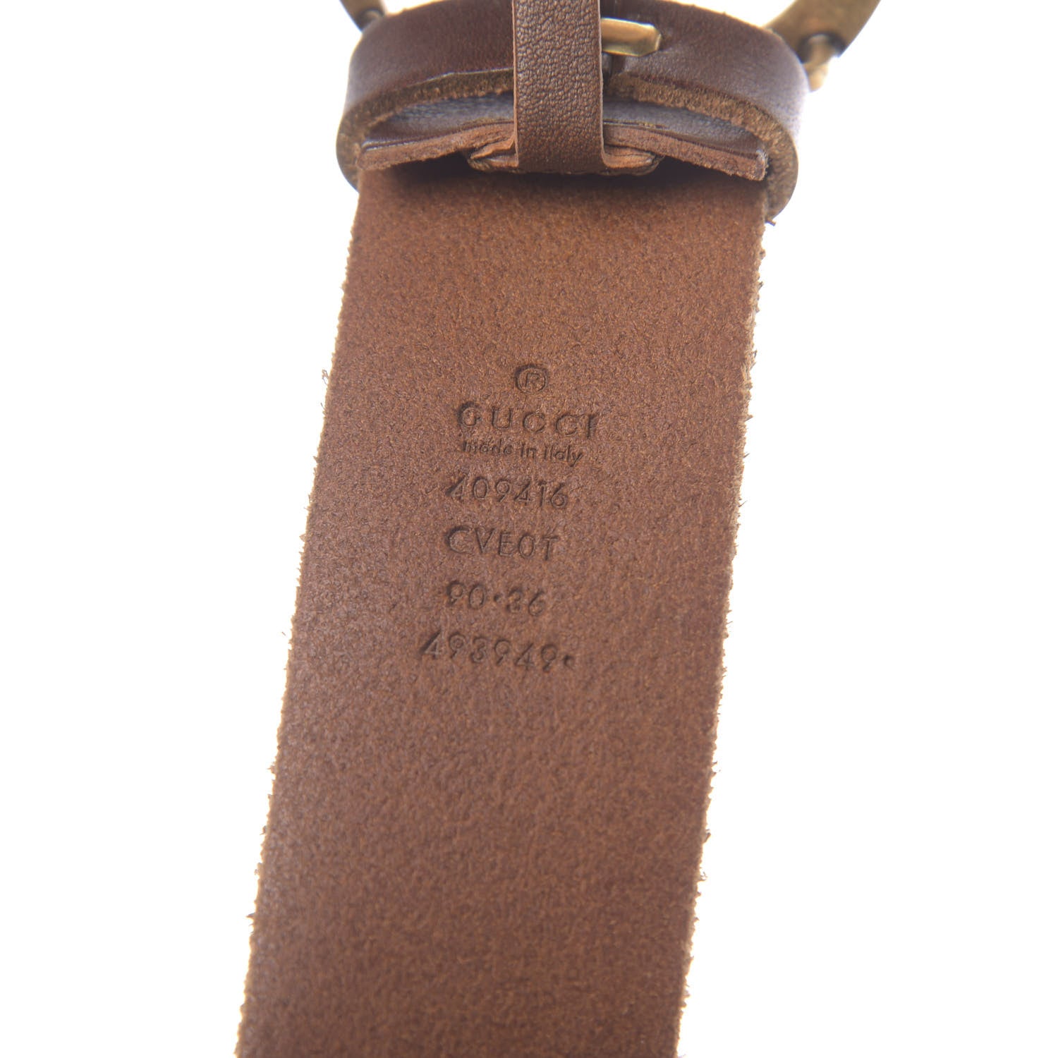 Gucci Faded Calfskin Double G 40mm Belt 90 36 Cuir 3 of 5