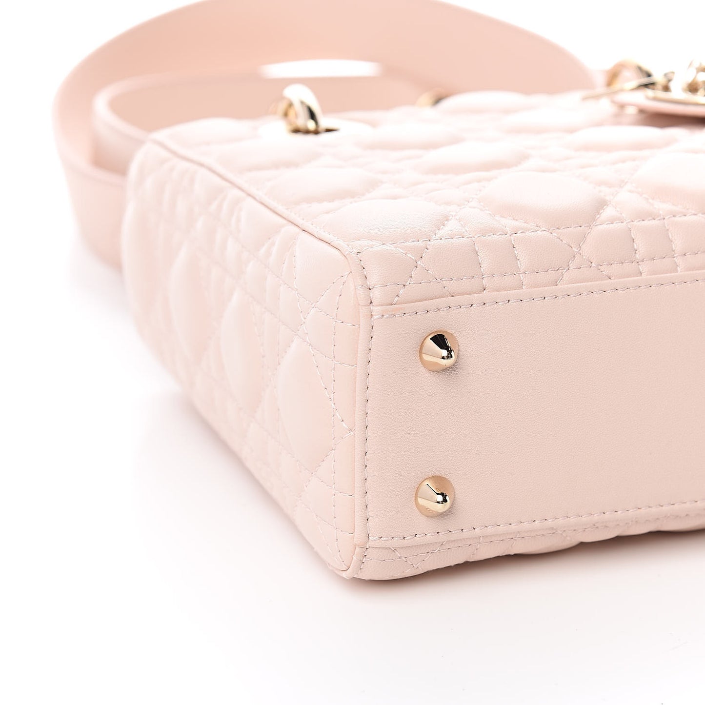Lambskin Cannage Small Lucky Badges My Lady Dior Pink