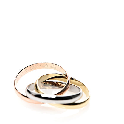 Cartier 18K Pink Yellow White Gold Trinity Ring 51 5.75 3 of 5