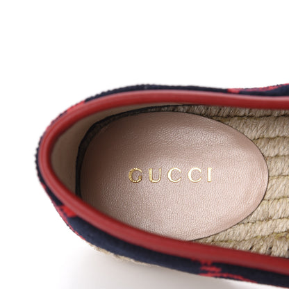 Gucci Terry Cloth GG Monogram Espadrilles 36.5 Blue Red 7 of 13
