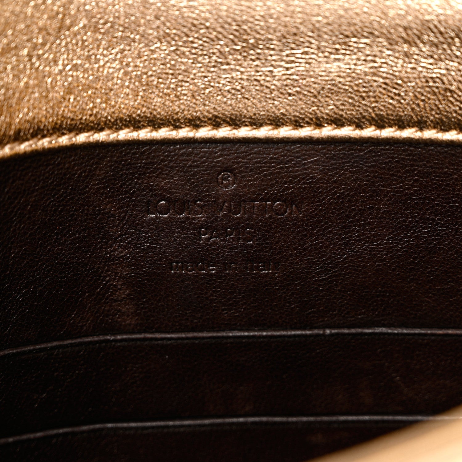 Louis Vuitton Metallic Calfskin Sofia Coppola Slim Clutch MM Gold 7 of 7