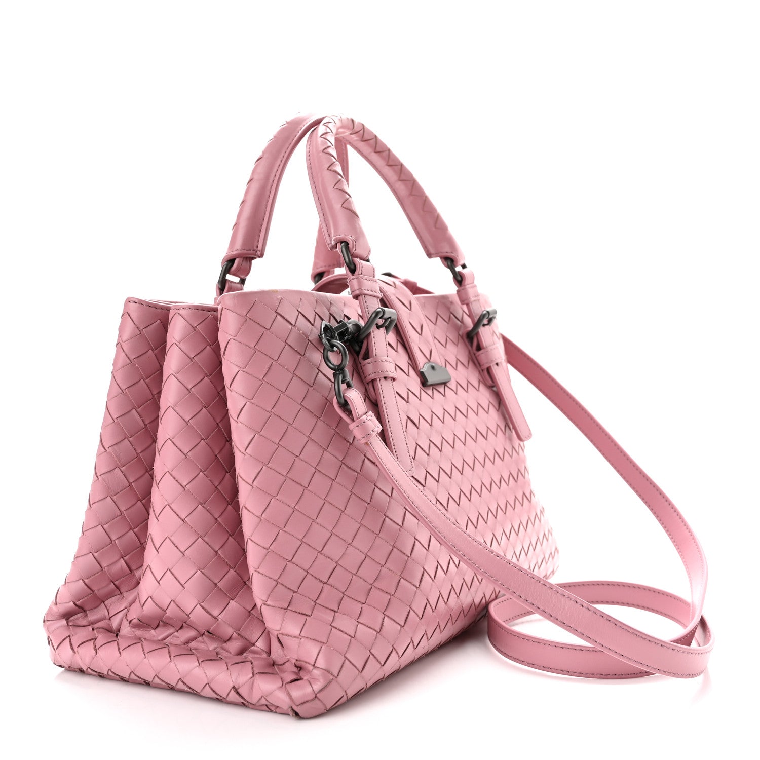 Bottega Veneta Nappa Intrecciato Small Roma Tote Mallow 3 of 11