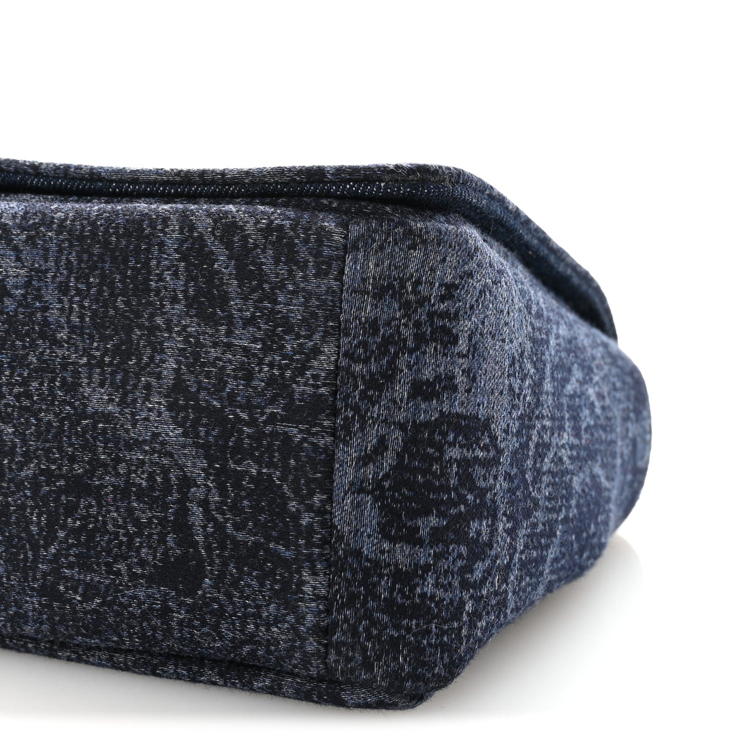 Christian Dior Denim Brocart Print Medium Caro Bag Blue 10 of 10