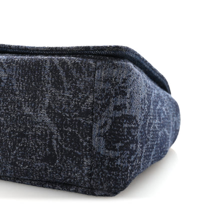 Christian Dior Denim Brocart Print Medium Caro Bag Blue 10 of 10