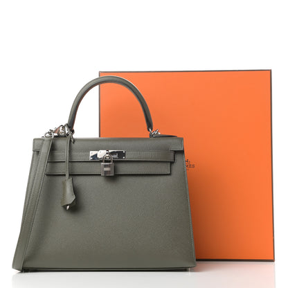 Hermes Epsom Kelly Sellier 28 Vert De Gris 11 of 11