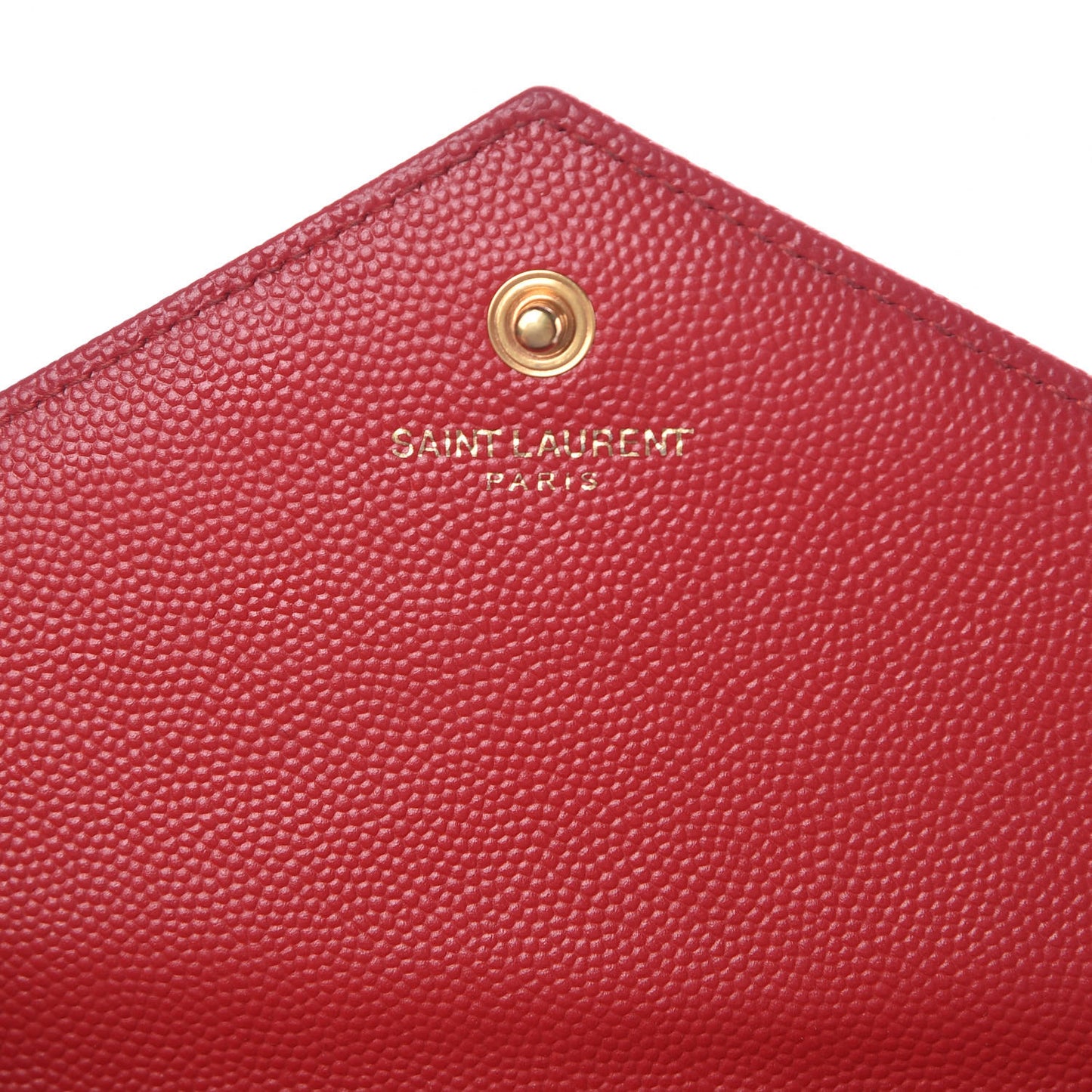 Grain De Poudre Matelasse Chevron Monogram Chain Wallet Red