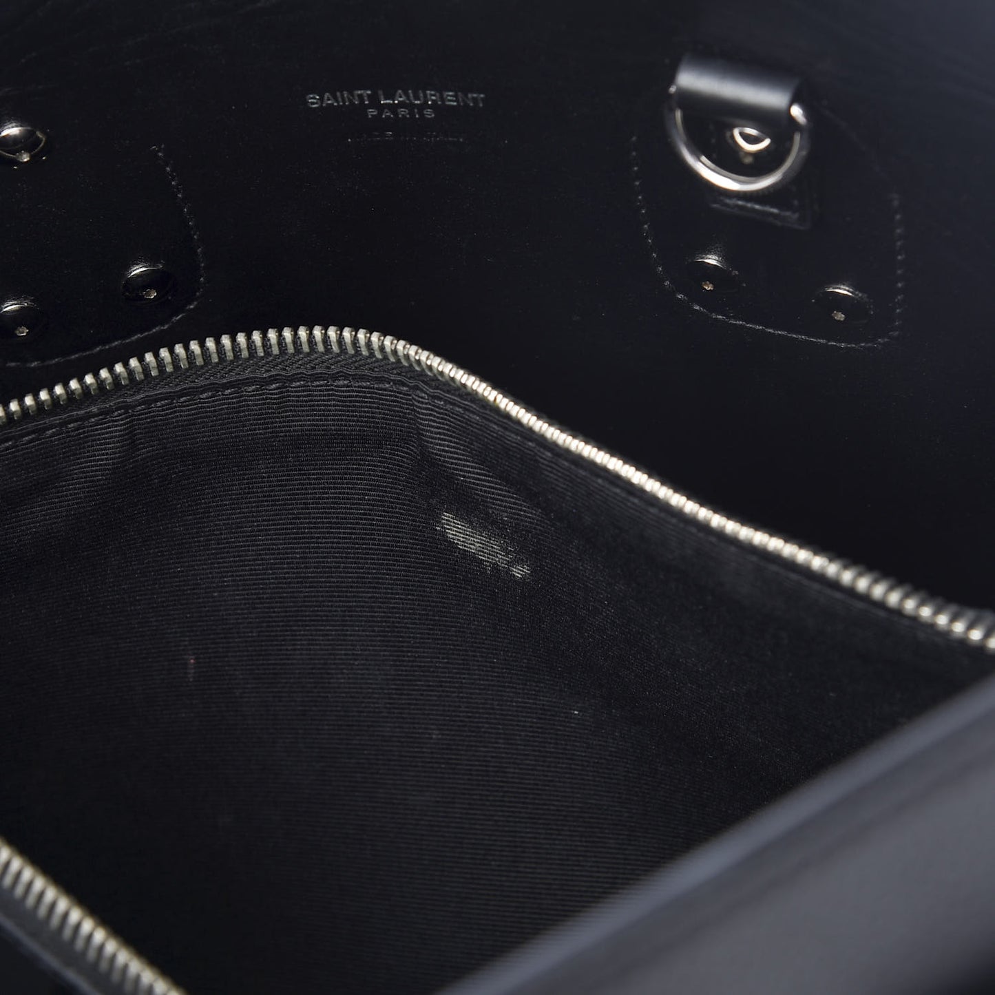 Grained Calfskin Small Sac De Jour Black