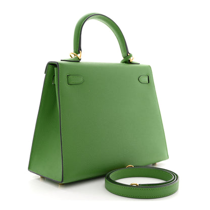 Hermes Epsom Kelly Sellier 25 Vert Yucca 3 of 13