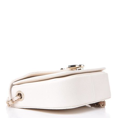 Chanel Grained Calfskin Quilted Small Cuba Top Handle Flap White 4 of 9