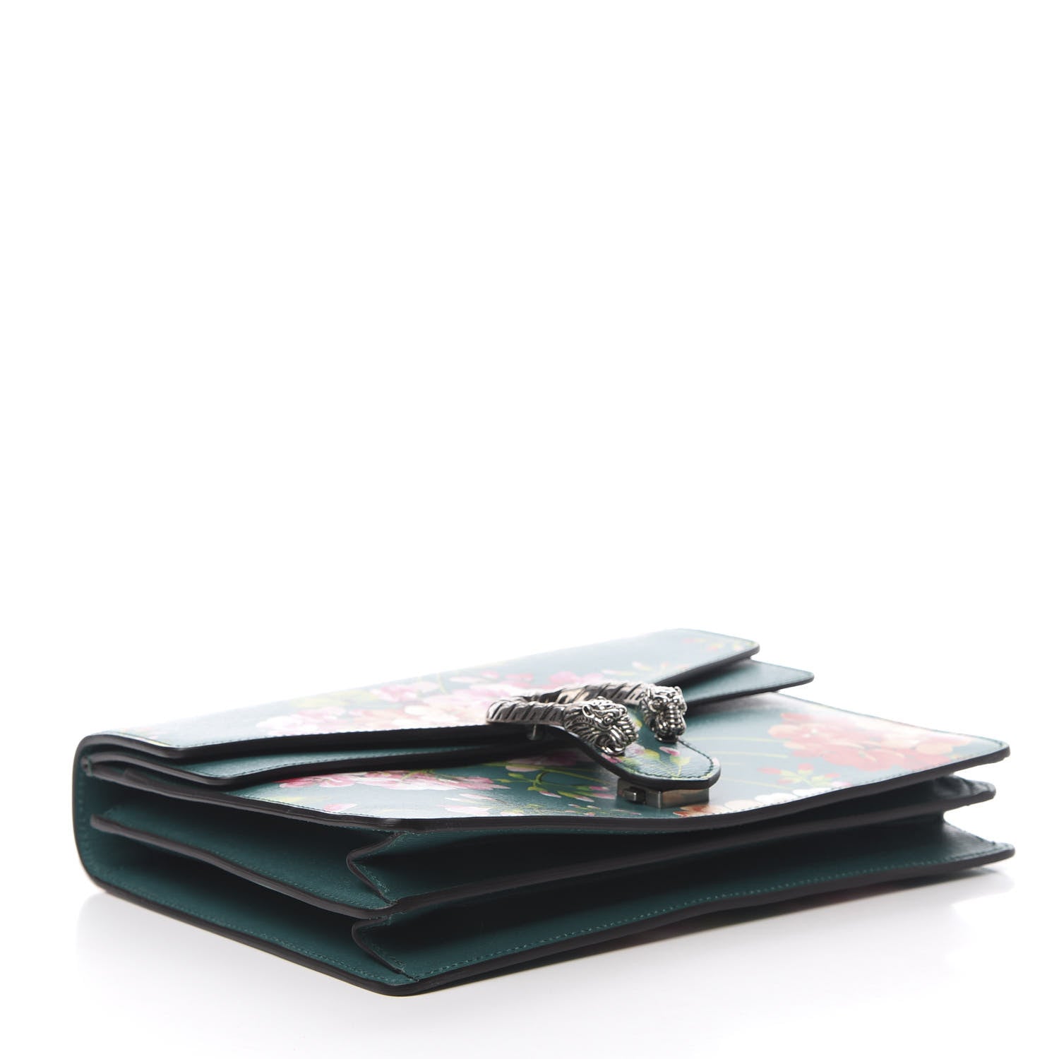 Gucci Calfskin Blooms Print Medium Dionysus Shoulder Bag Bright Emerald Multicolor 4 of 11