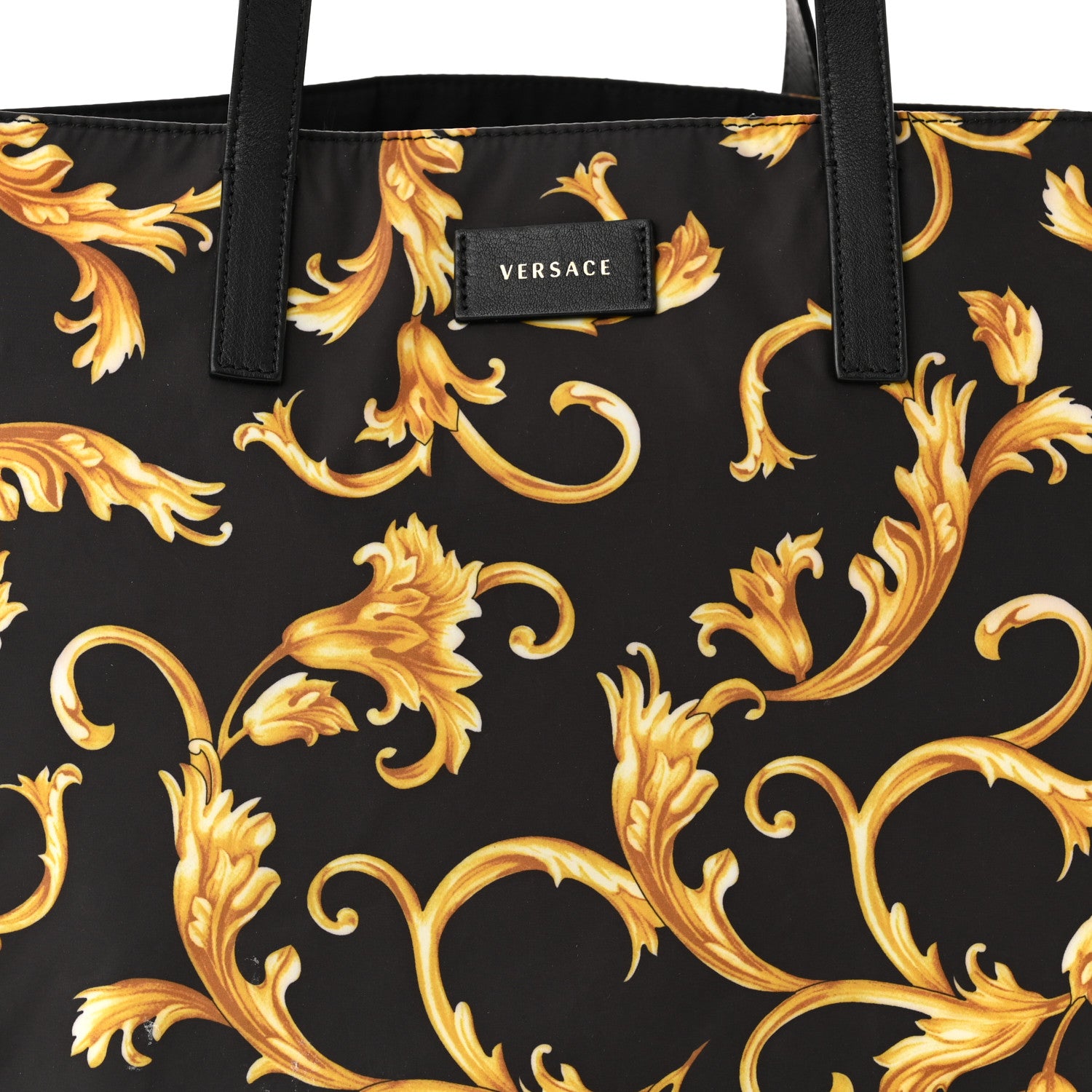 Versace Nylon Baroque Print Tote Black 8 of 13