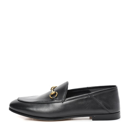 Gucci Lambskin Womens Brixton Horsebit Loafers 37.5 Black 1 of 12