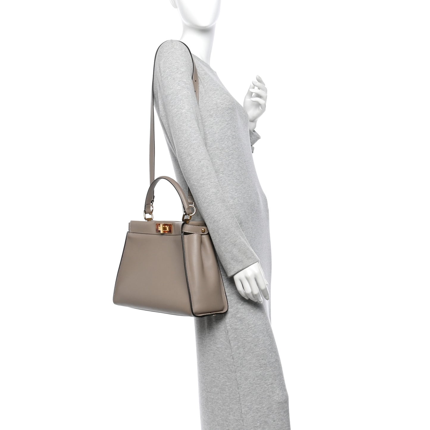Vitello Seta Plexiglass Tortoise Medium Peekaboo Iconic Satchel Tortora