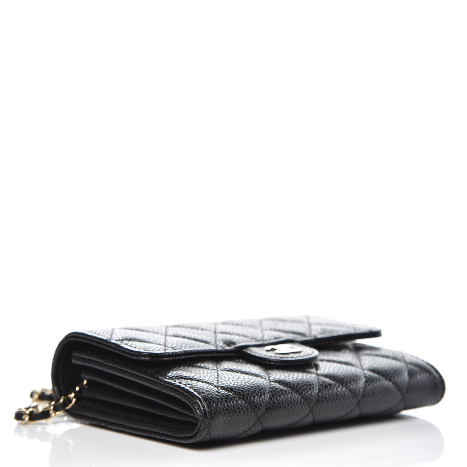 Chanel Caviar Quilted Classic Clutch With Chain Black 4 of 8