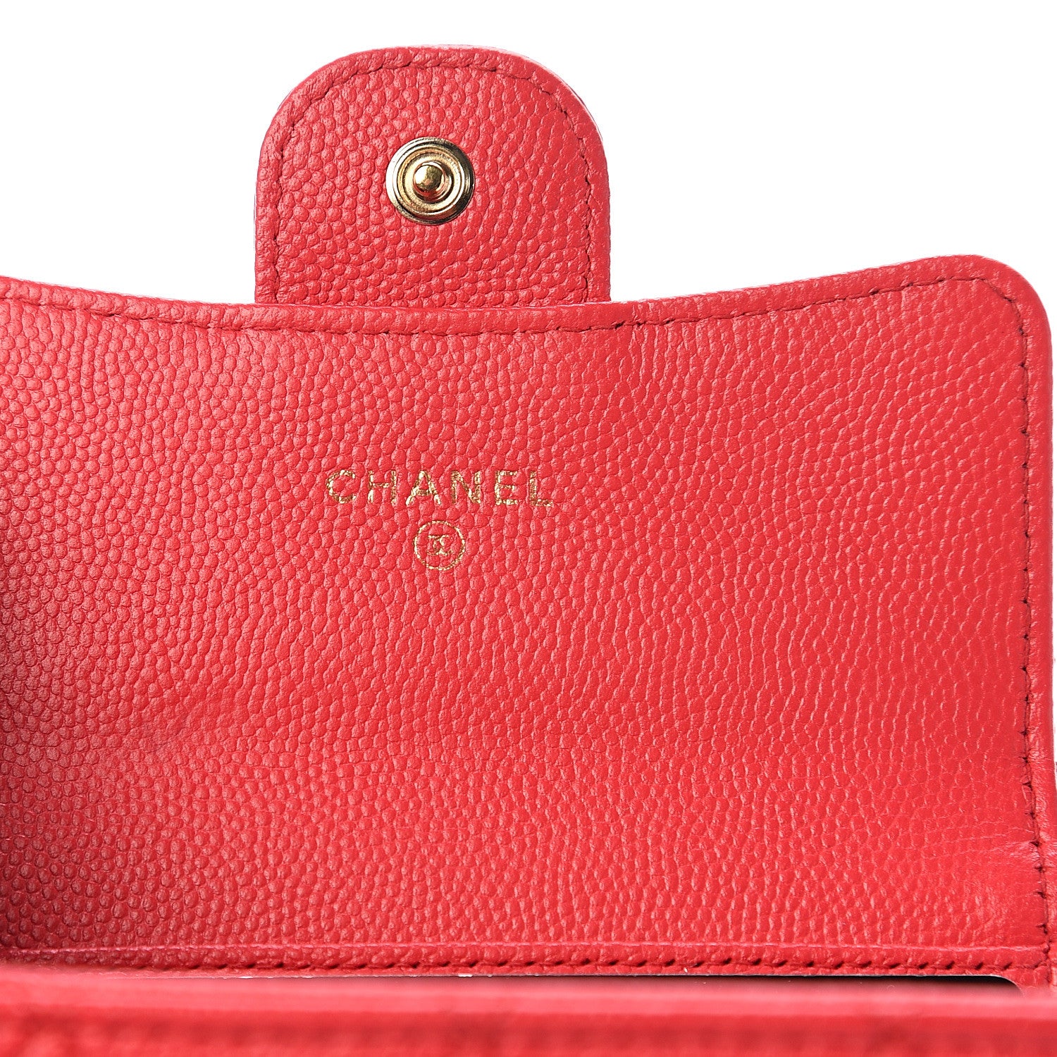 Chanel Caviar Quilted Compact Flap Wallet Fuchsia 5 of 6