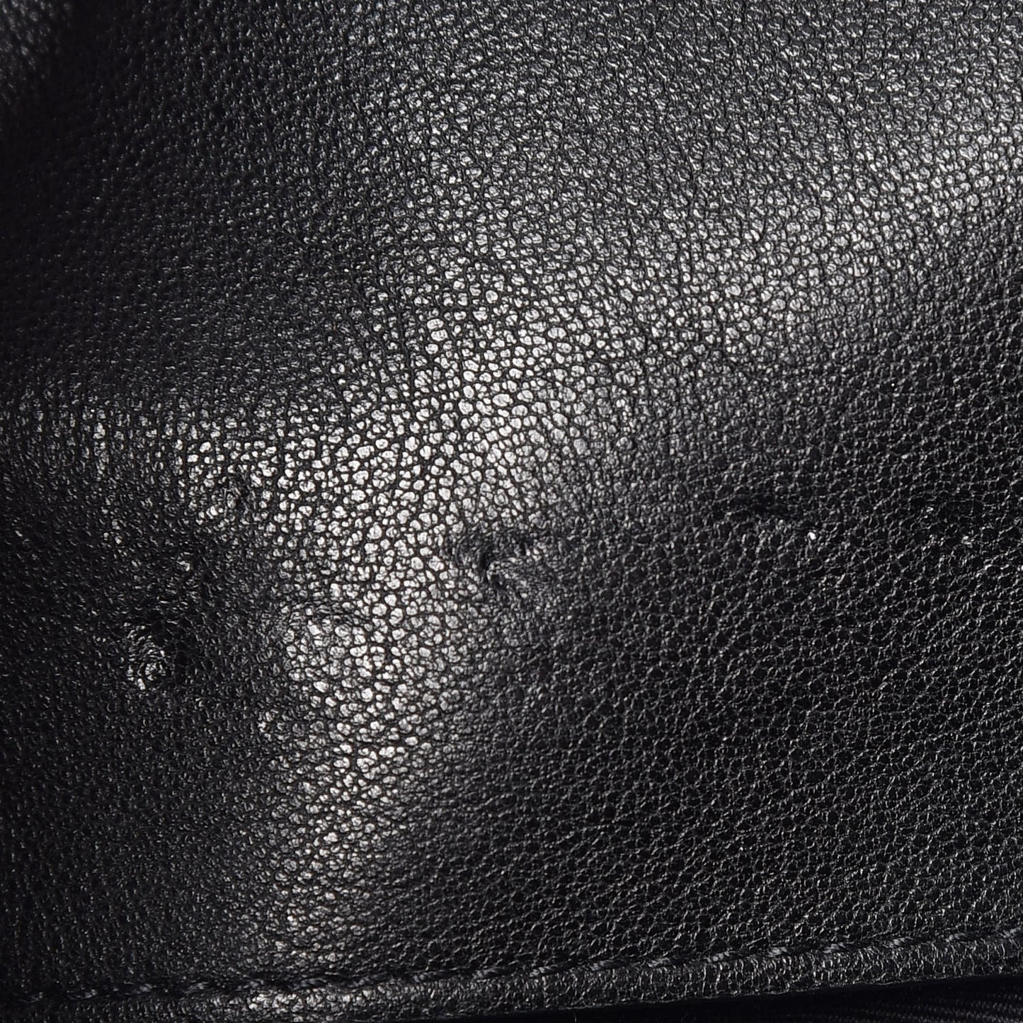 Sheepskin Matelasse Chevron Monogram Medium College Bag Black