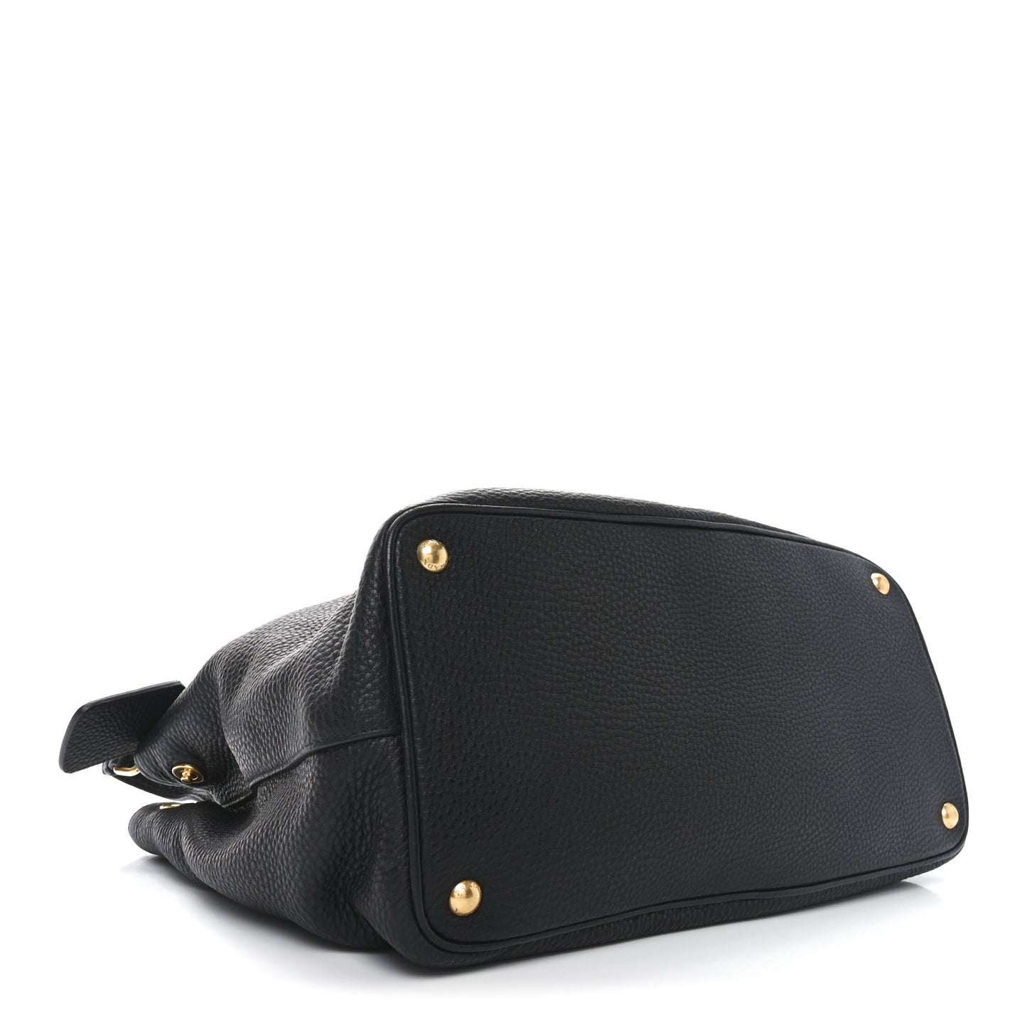 Vitello Daino Shopping Tote Black