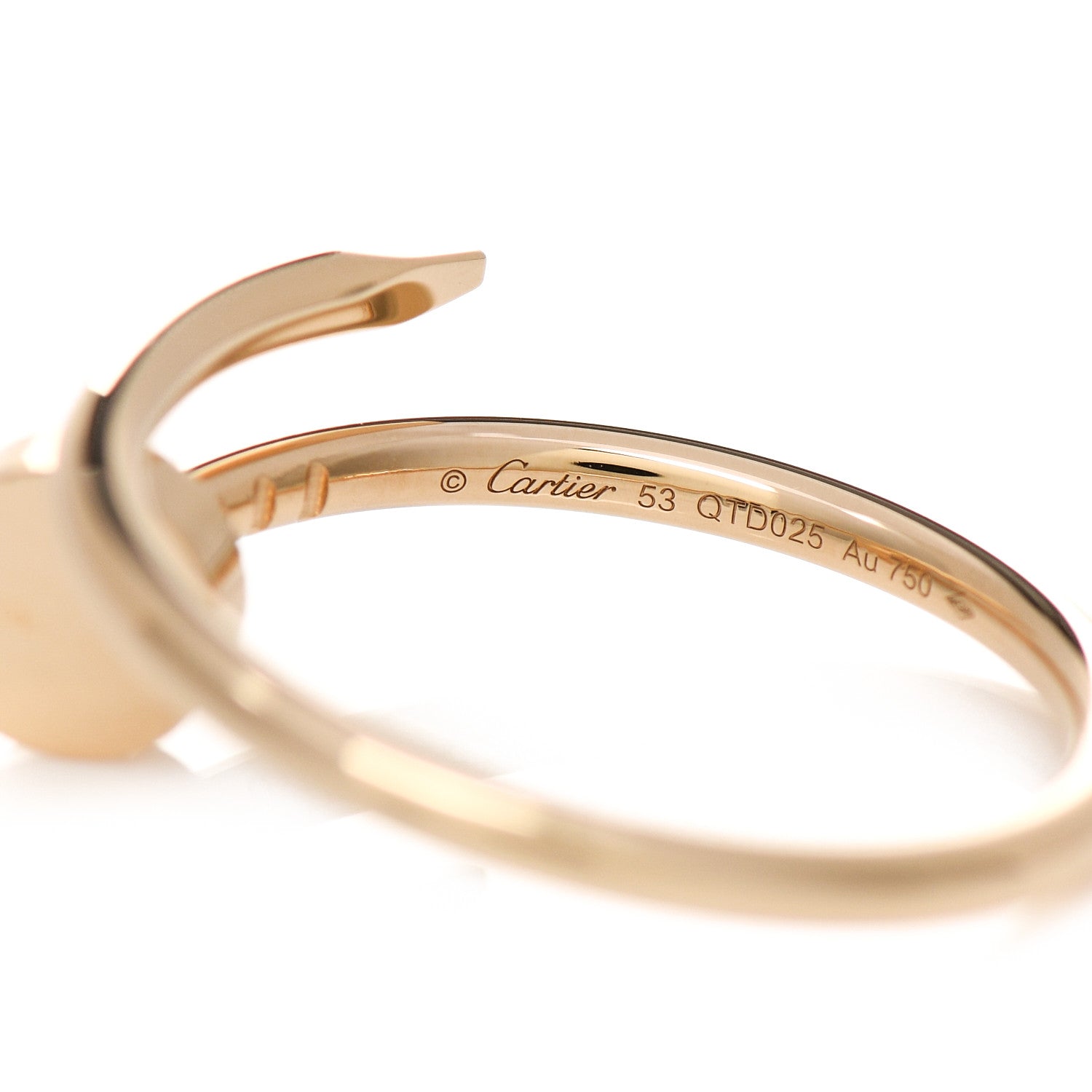 Cartier 18K Yellow Gold Small Juste Un Clou Ring 53 6.25 4 of 7
