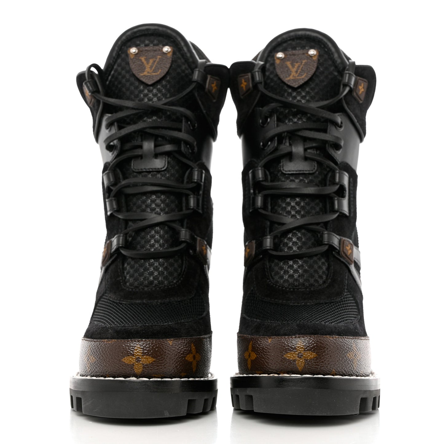 Suede Calfskin Monogram Star Trail Ankle Boots 39 Black