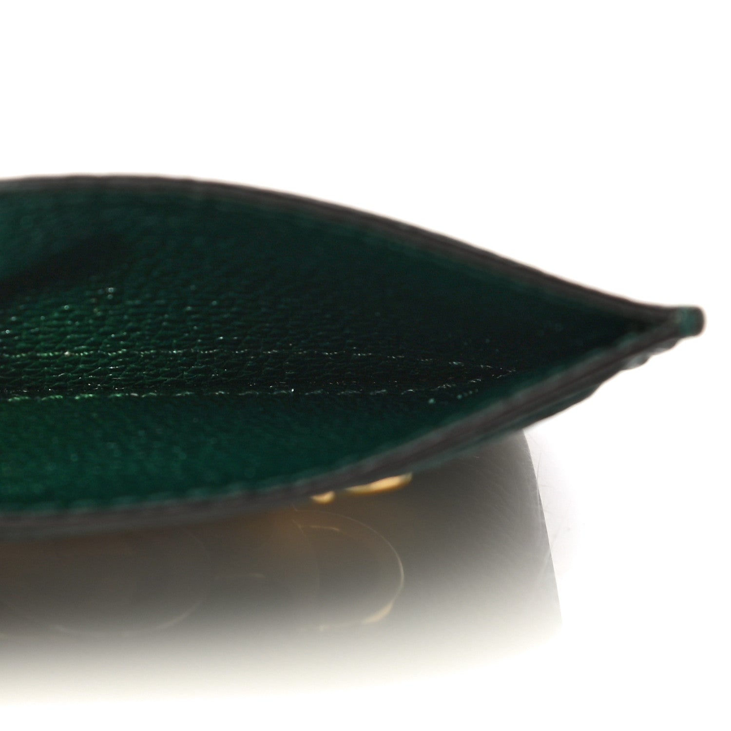 Gucci Grainy Calfskin Zumi Card Holder Vintage Green 5 of 12