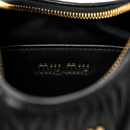 Miu Miu Nappa Matelasse Shoulder Bag Black 6 of 8