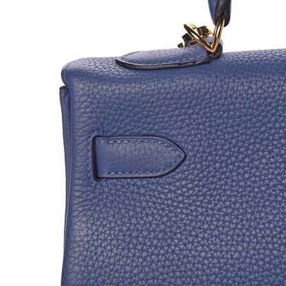 Hermes Taurillon Clemence Kelly Retourne 32 Bleu Brighton 35 of 42