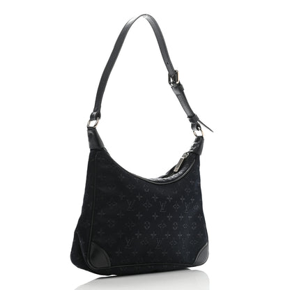 Louis Vuitton Satin Monogram Little Boulogne Black 3 of 7