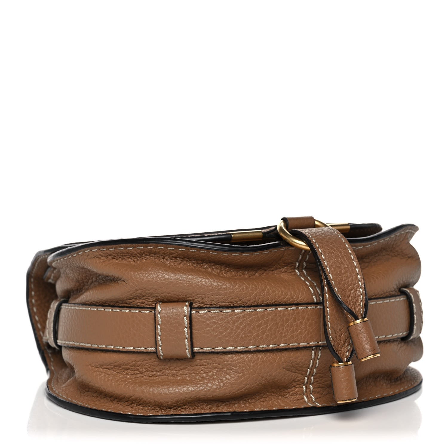 Chloe Calfskin Mini Marcie Round Crossbody Bag Nut 4 of 15