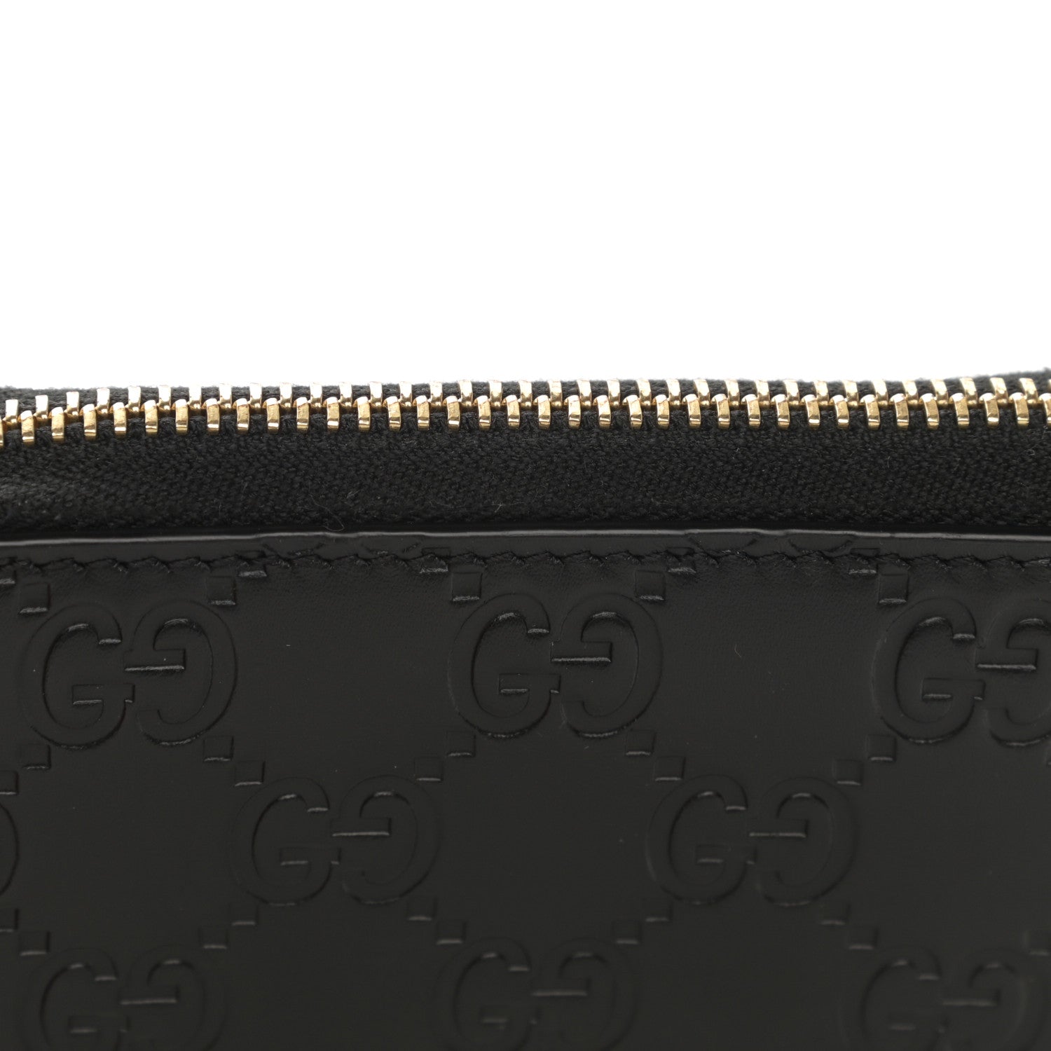 Gucci Guccissima Zip Around Card Case Black 7 of 8