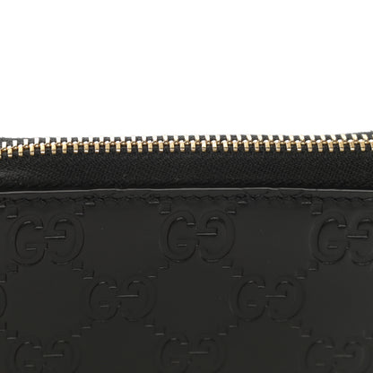 Gucci Guccissima Zip Around Card Case Black 7 of 8