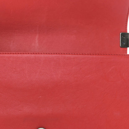 Chanel Calfskin Quilted Double Stitch Medium Boy Flap Red 14 of 19