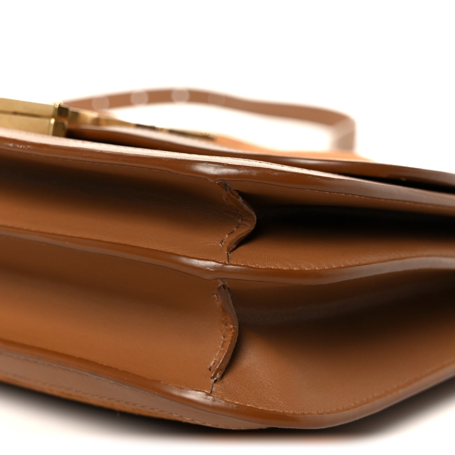 Saint Laurent Suede Smooth Calfskin Monogram Medium Solferino Soft Satchel Cinnamon 11 of 11
