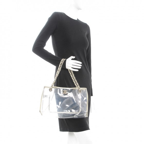 Chanel Vinyl Naked Tote Gold 2 of 13