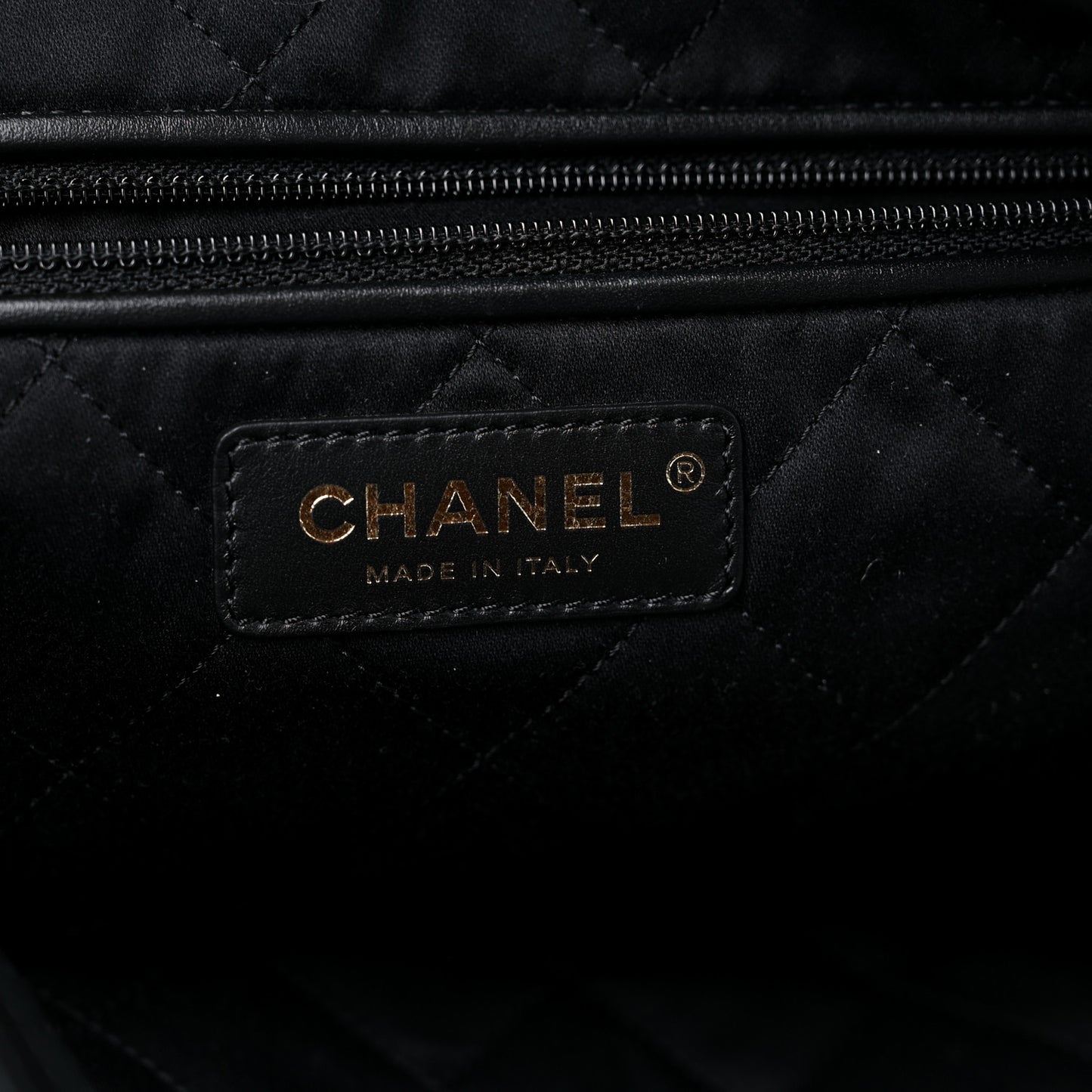 Velvet Sequin Quilted Chanel 22 Black