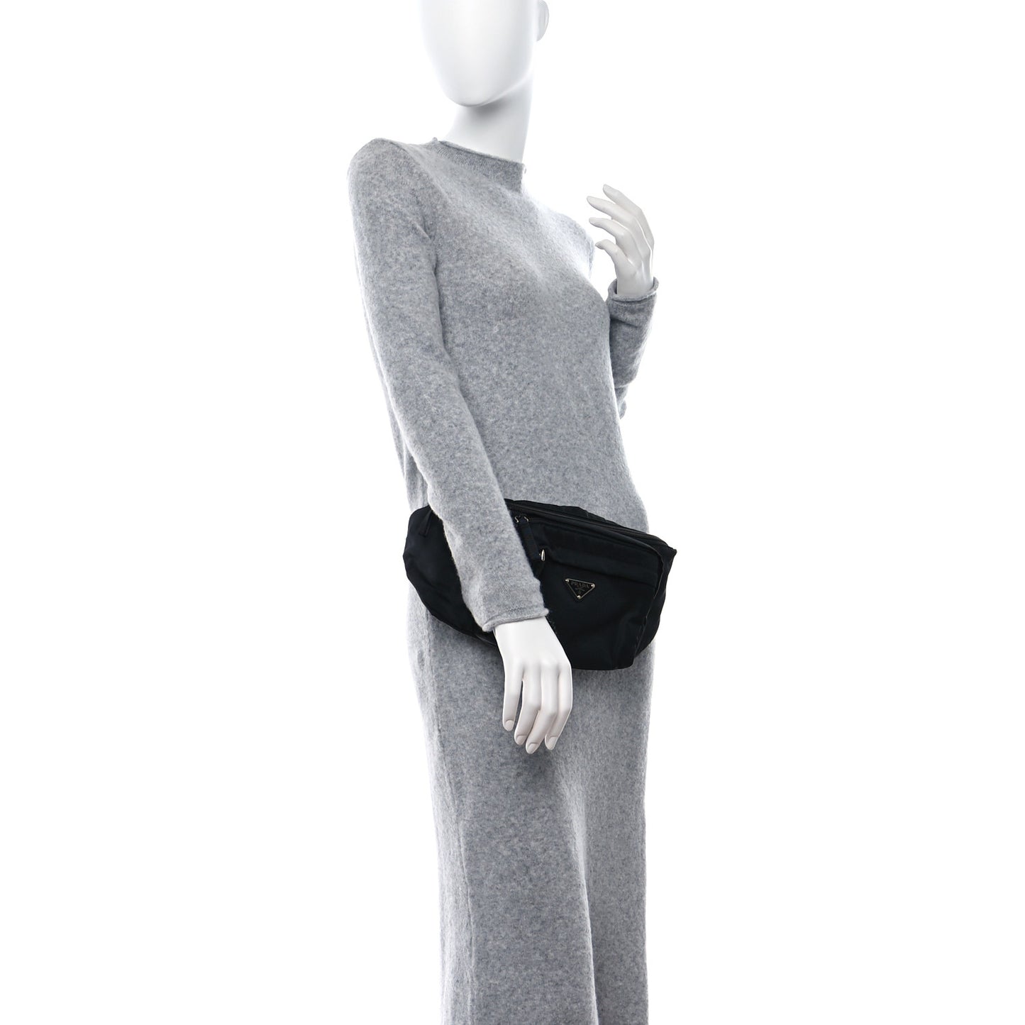 Tessuto Nylon Montagna Belt Bag Black