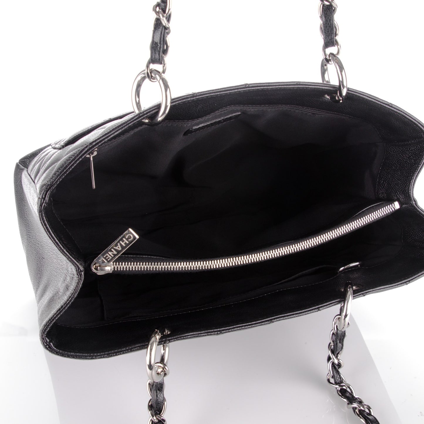 Caviar Quilted Grand Shopping Tote GST Black