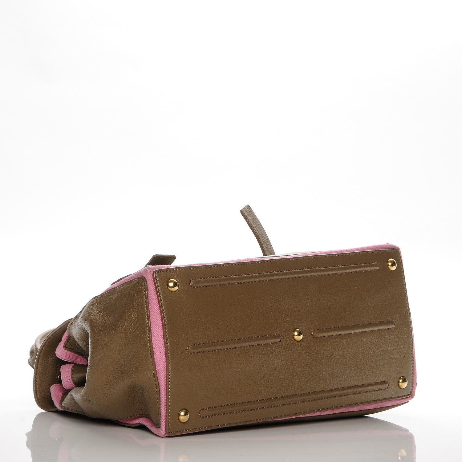 Saint Laurent Calfskin Canvas Medium Muse Two Taupe Pink 4 of 12
