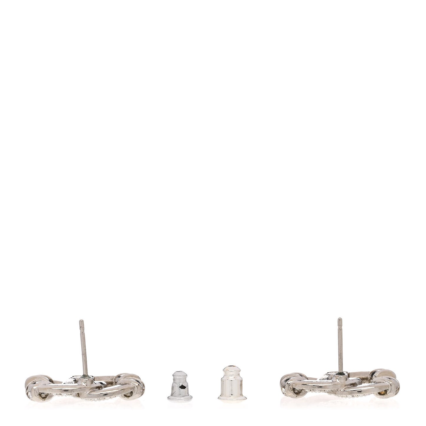 Crystal CC Earrings Silver
