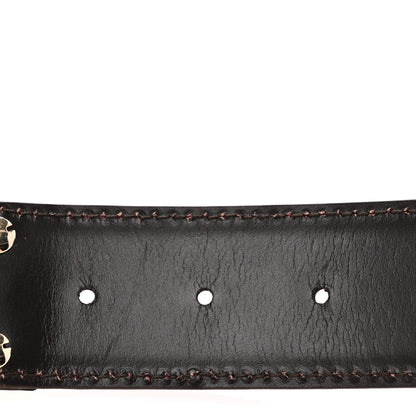 Gucci Calfskin Web Interlocking G Belt 85 34 Fuchsia White 4 of 7