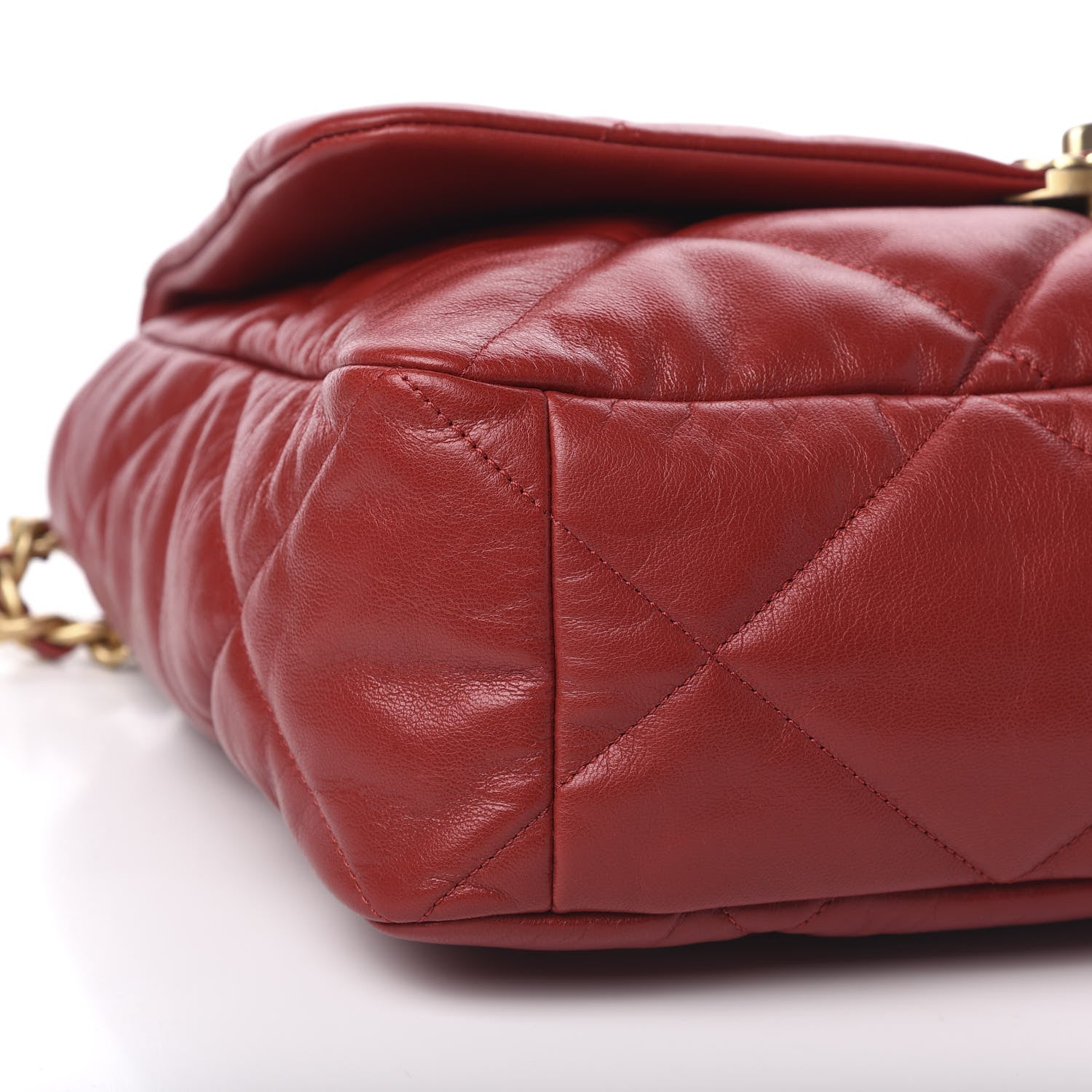 Chanel Goatskin Quilted Maxi 19 Flap Red 8 of 11