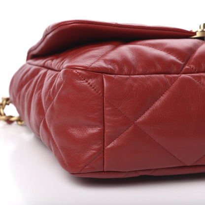 Chanel Goatskin Quilted Maxi 19 Flap Red 8 of 11