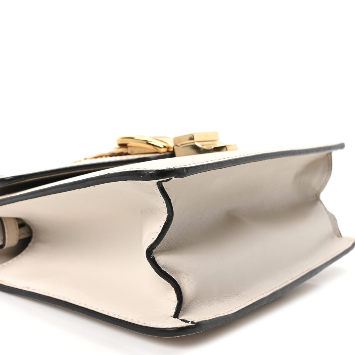 Gucci Calfskin Mini Sylvie Top Handle Bag White 8 of 9