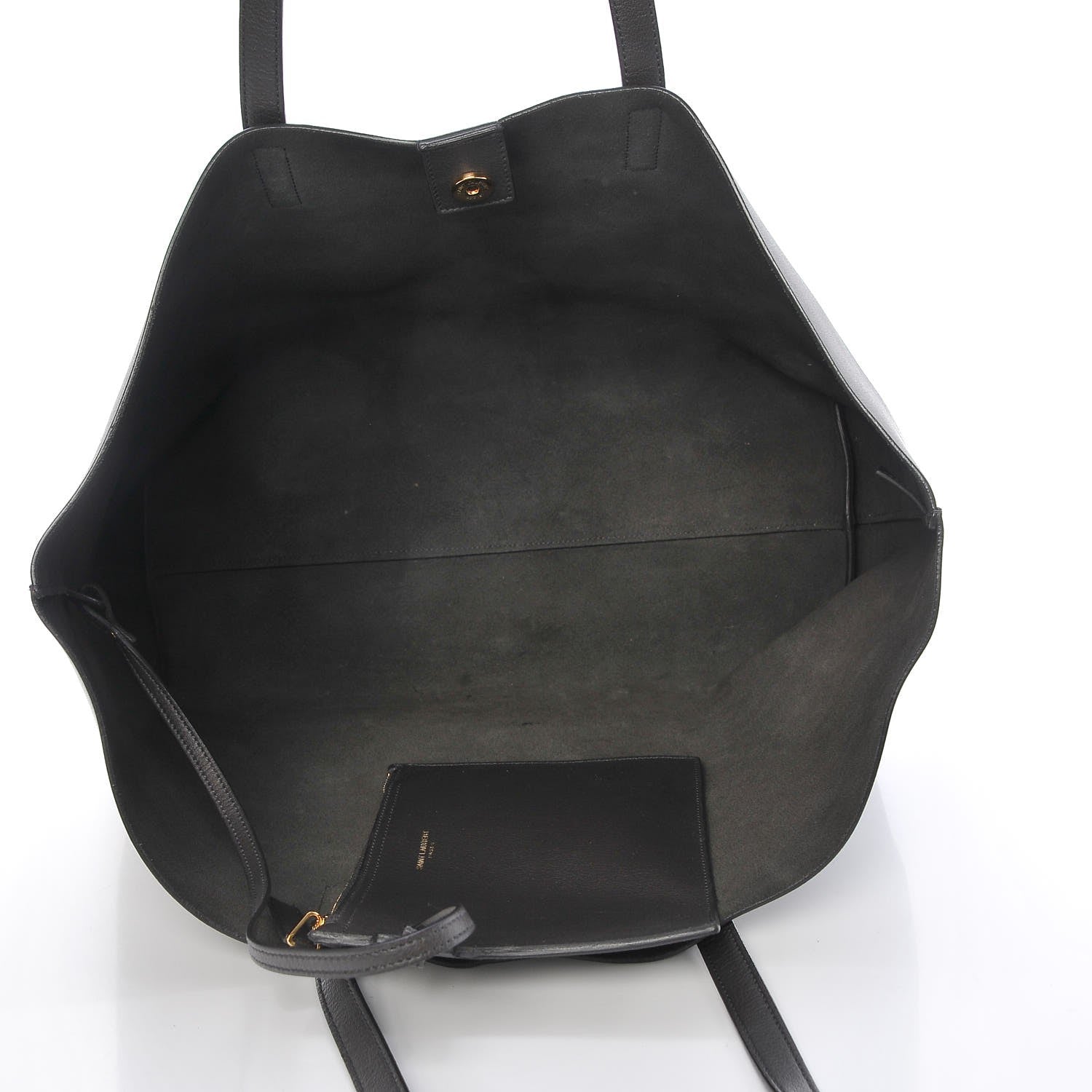 Saint Laurent Calfskin Large Shopping Tote Black Earth 6 of 9