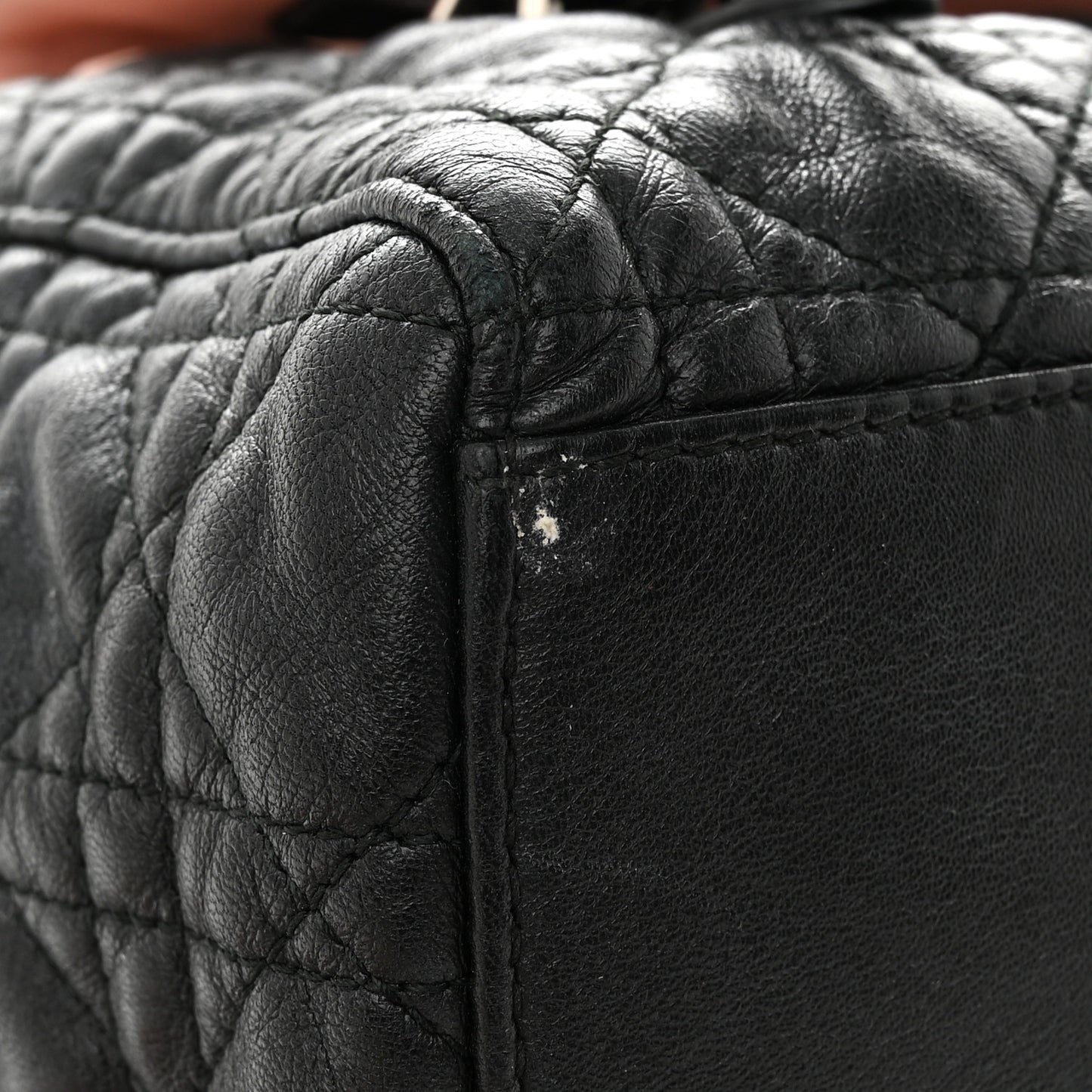 Lambskin Mesh Cannage Embroidered Large Stardust Backpack Black Pink