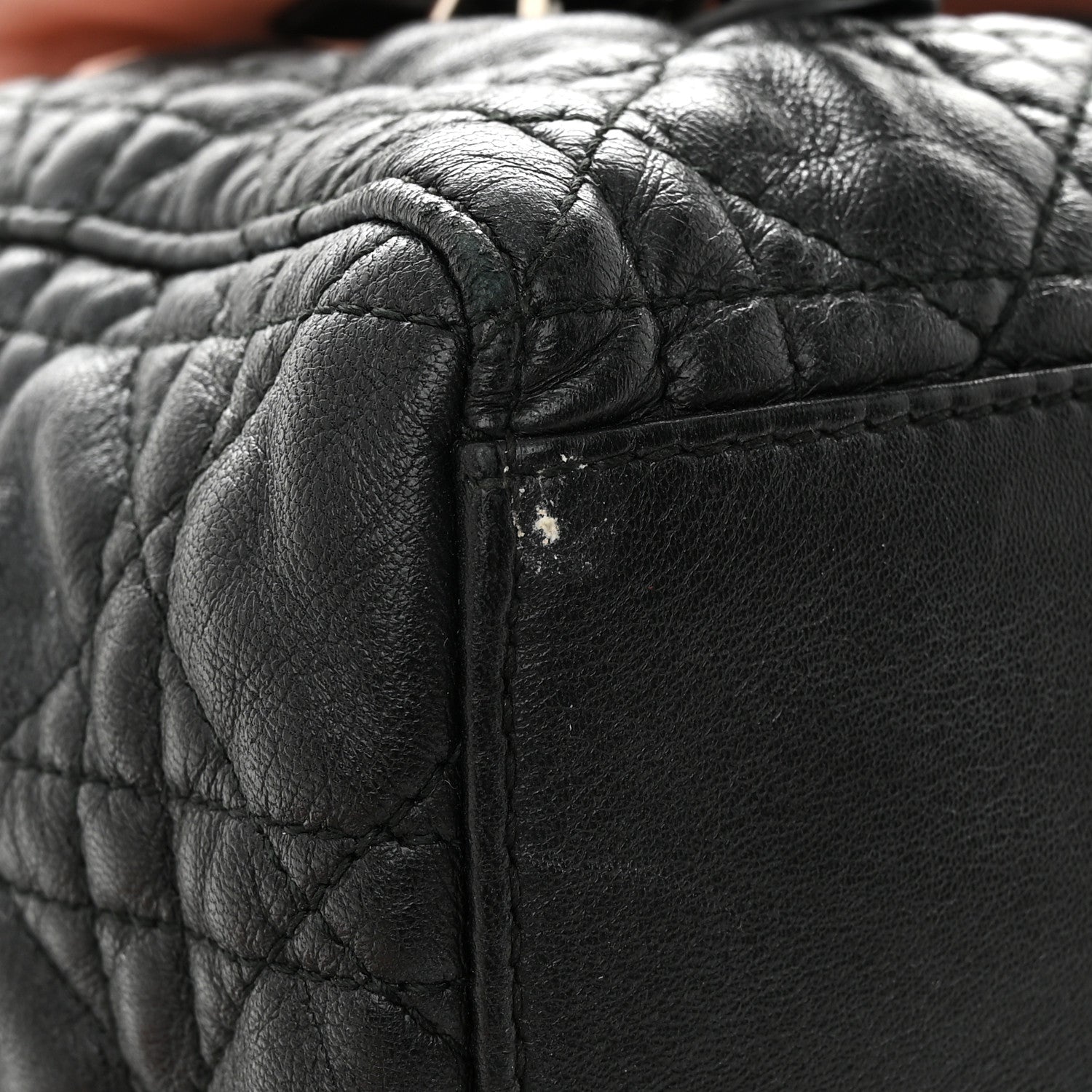 Christian Dior Lambskin Mesh Cannage Embroidered Large Stardust Backpack Black Pink 12 of 12