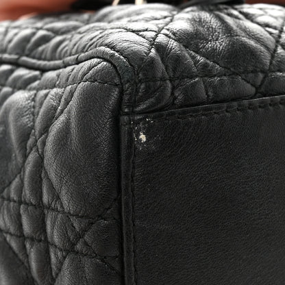 Christian Dior Lambskin Mesh Cannage Embroidered Large Stardust Backpack Black Pink 12 of 12